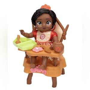 Disney Princess Moana Baby Doll with Royal Highchair Feeding Set